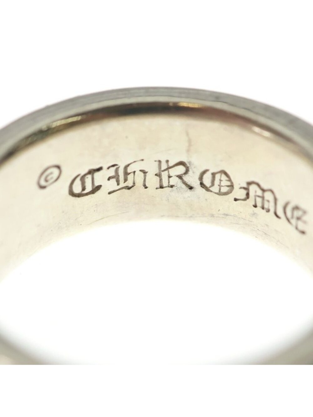 Chrome Hearts Dbl Narrow Vine Band Double Ring Silver - Gem